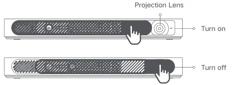 WEMAX L065FGE Go Advanced 300 Laser Projector - power up