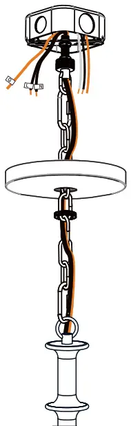 QUOIZEL AEL5024AWH 24 inch Antique White Chandelier Ceiling Light - Supply Wires