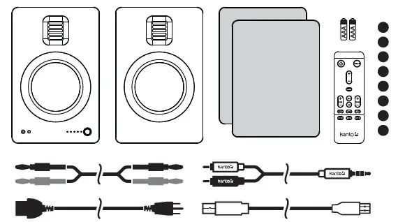 Kanto CA-TUK Powered Speaker with Headphone Out 1