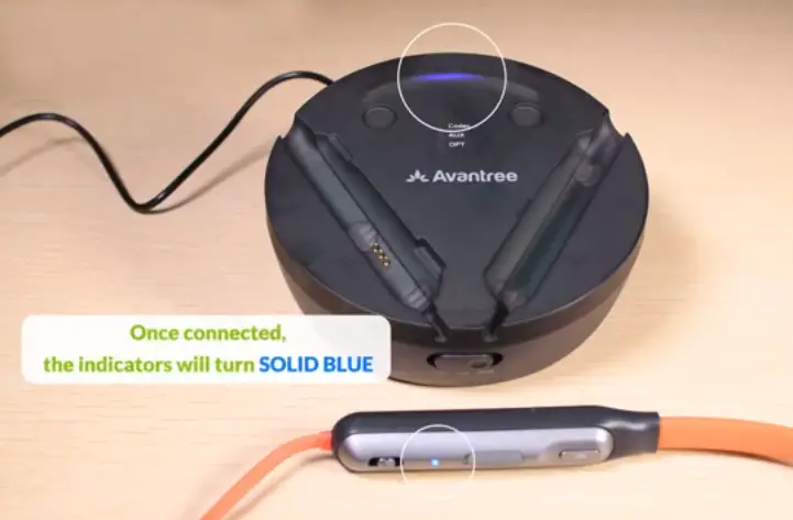 indicators will turn solid blue