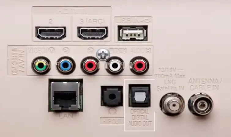optical port on your TV