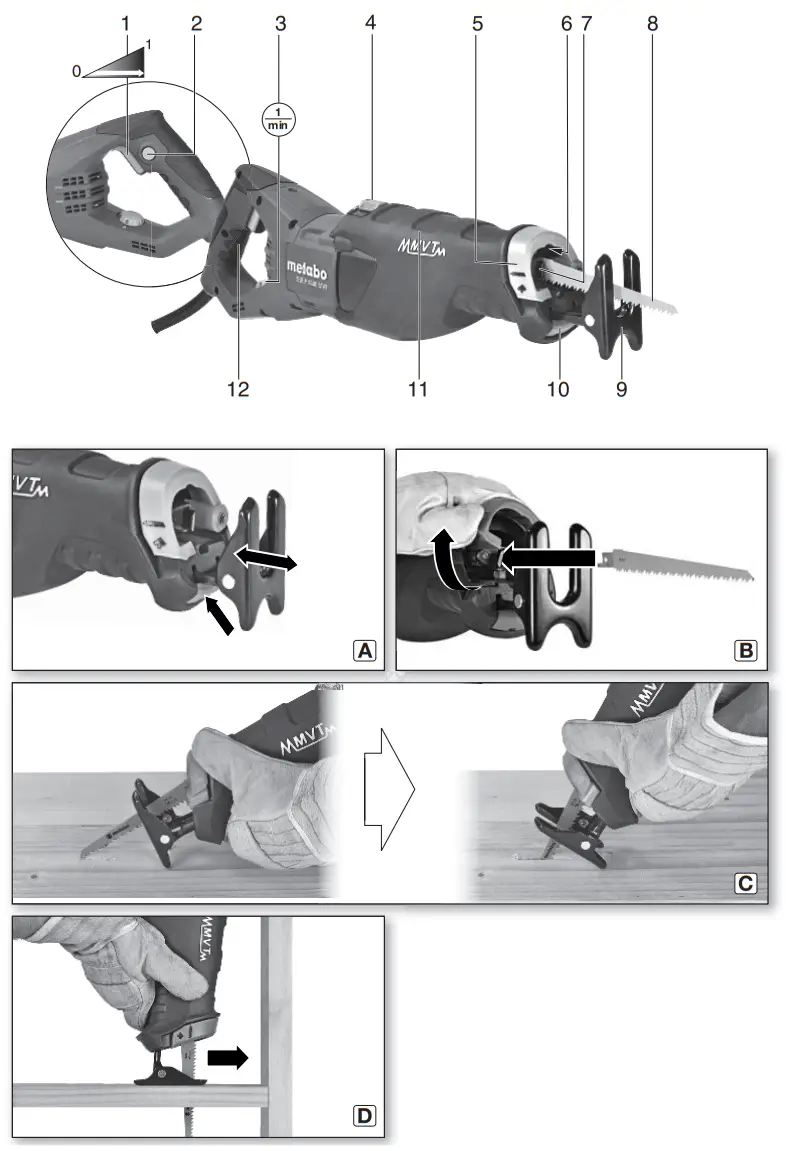metabo SSEP 1400 MVT Sabre Saw fig