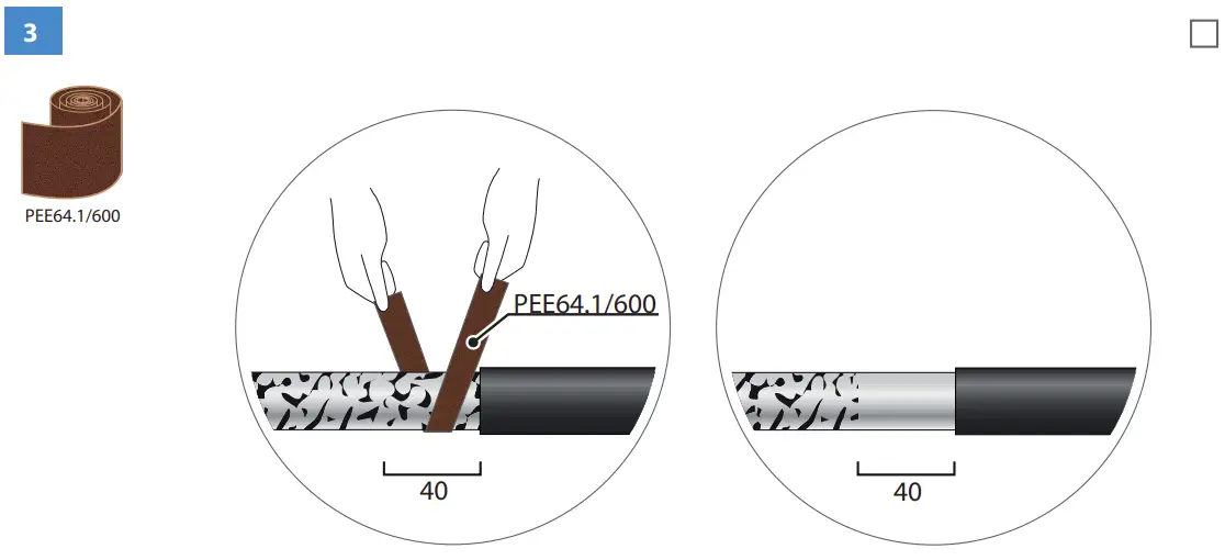 HOTHW1.2404L Heat Shrink Outdoor Term Wire connection