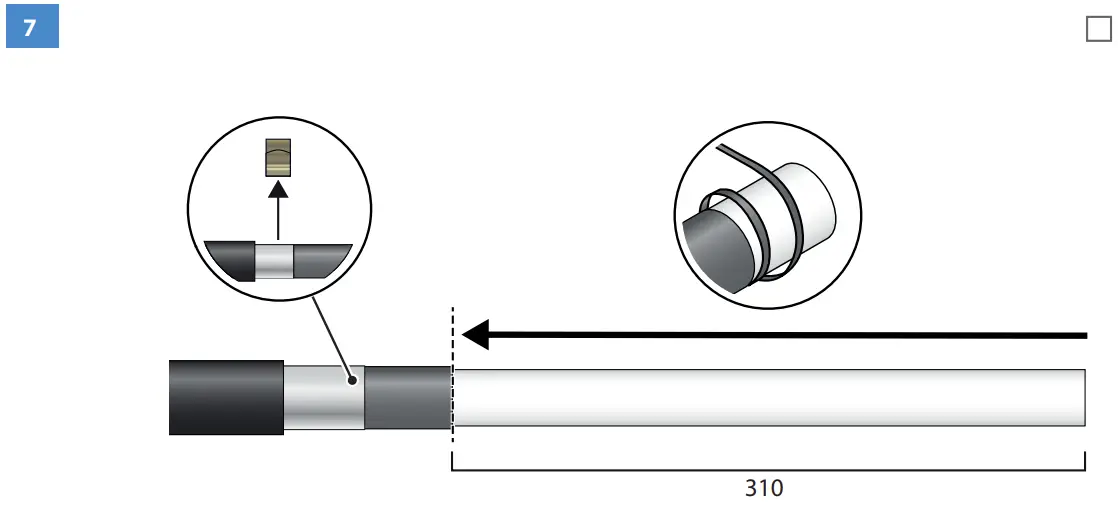 HOTHW1.2404L Heat Shrink Outdoor Term Wire connection