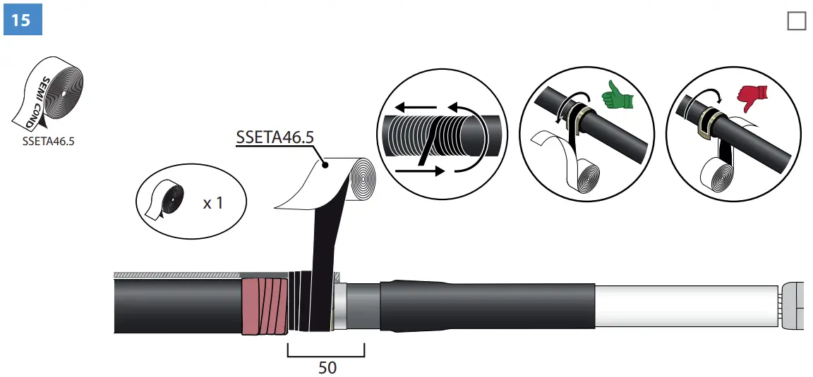 HOTHW1.2404L Heat Shrink Outdoor Term Wire connection