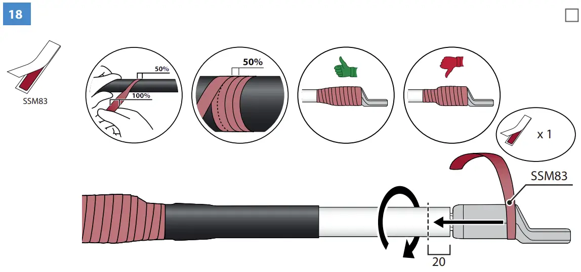 HOTHW1.2404L Heat Shrink Outdoor Term Wire connection