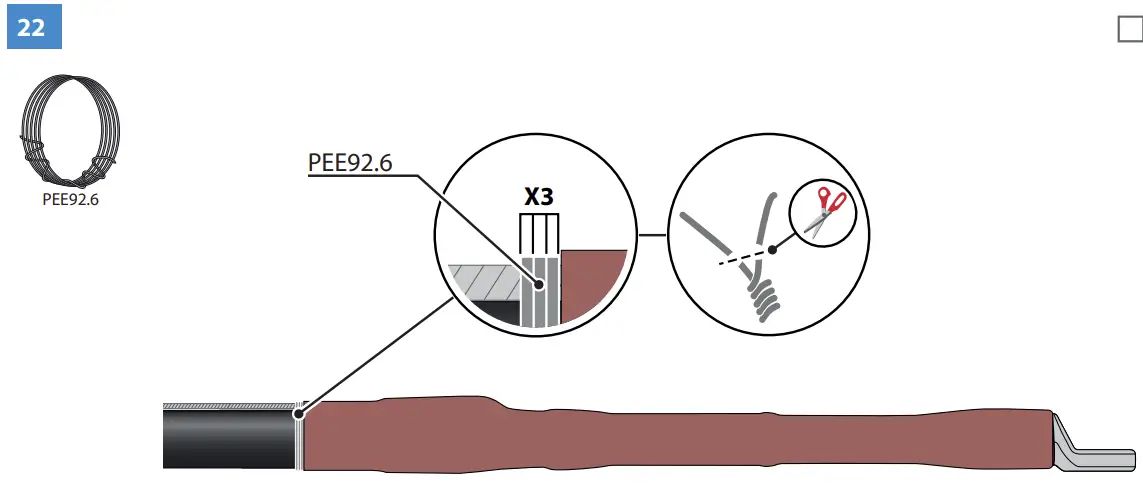 HOTHW1.2404L Heat Shrink Outdoor Term Wire connection