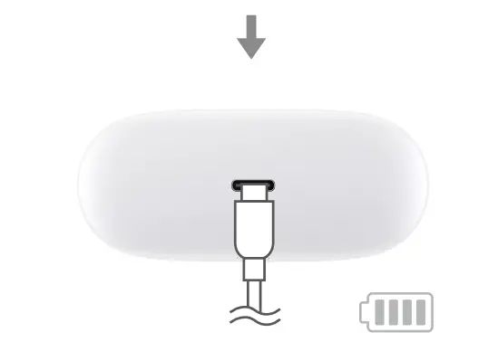 EDIFIER EDF201010 TWS330 - Battery level indicator on the