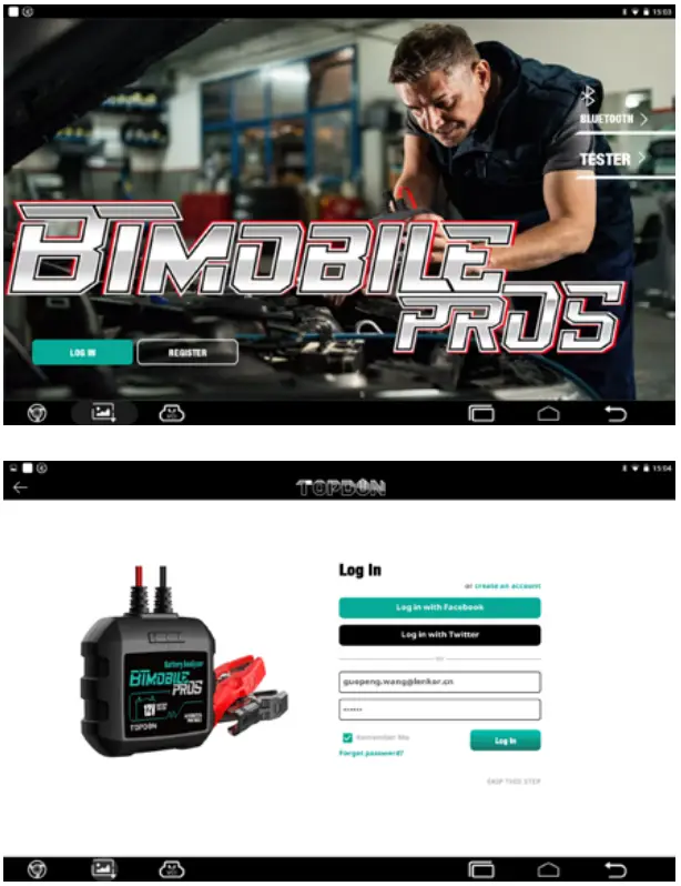 TOPDON BT Mobile Pros 12V Wireless Battery and System Tester - Setup