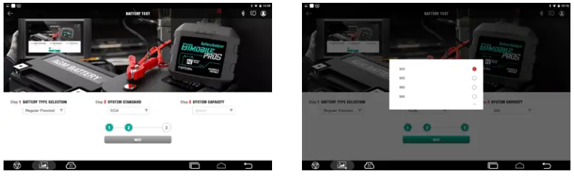 TOPDON BT Mobile Pros 12V Wireless Battery and System Tester - battery label