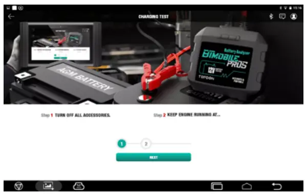 TOPDON BT Mobile Pros 12V Wireless Battery and System Tester - steps and start vehicle