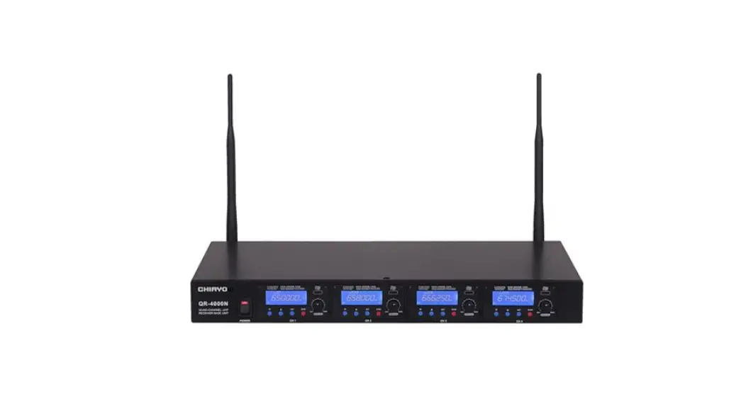 Chiayo Qr-4000n Uhf 19 Inch Quad Channel Wireless Modular Receiver User Manual