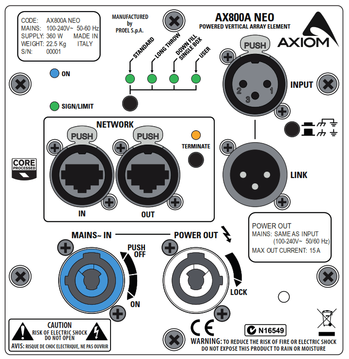 AXIOM AX800A NEO Active Vertical Array Loudspeaker - 2