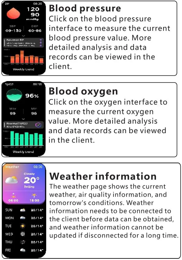 SMART WATCHES T13 Smartwatch User Guide - Introduction to the function of the watch