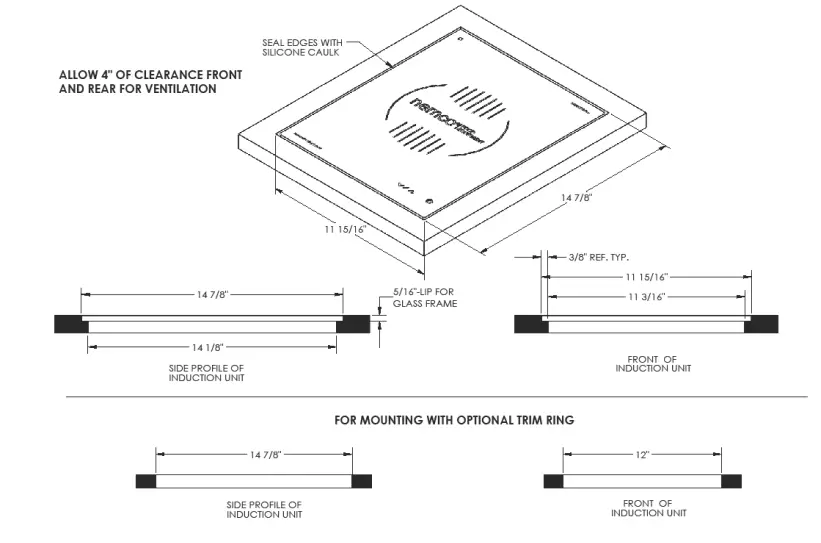 nemco 9110A C Touch Series Drop In Induction Warmers and Ranges - Fig 1