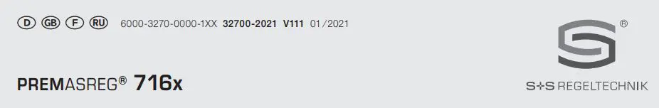 S S REGELTECHNIK Premasreg 716x Pressure Measuring Transducer Instruction Manual