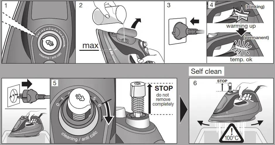 BRAUN TS 7 Pro Steam Iron - Descaling 3