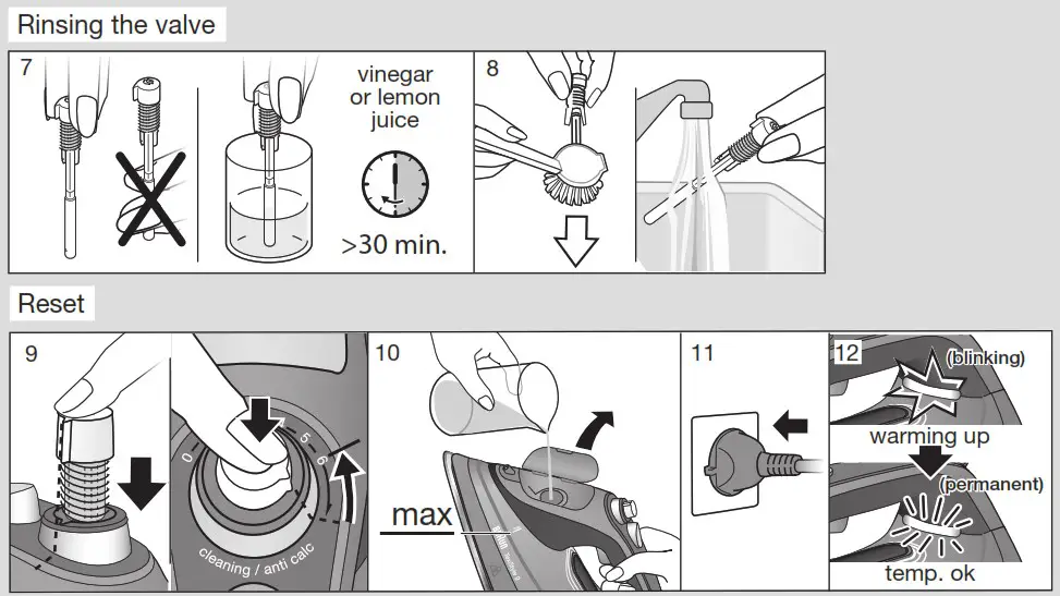 BRAUN TS 7 Pro Steam Iron - Descaling 4