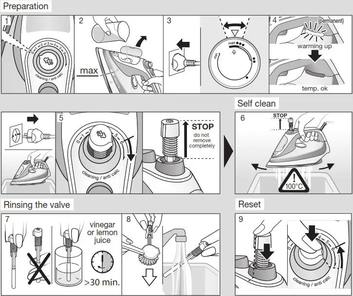 BRAUN TS 7 Pro Steam Iron - Descaling