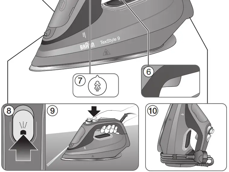 BRAUN TS 7 Pro Steam Iron - TS 9 2