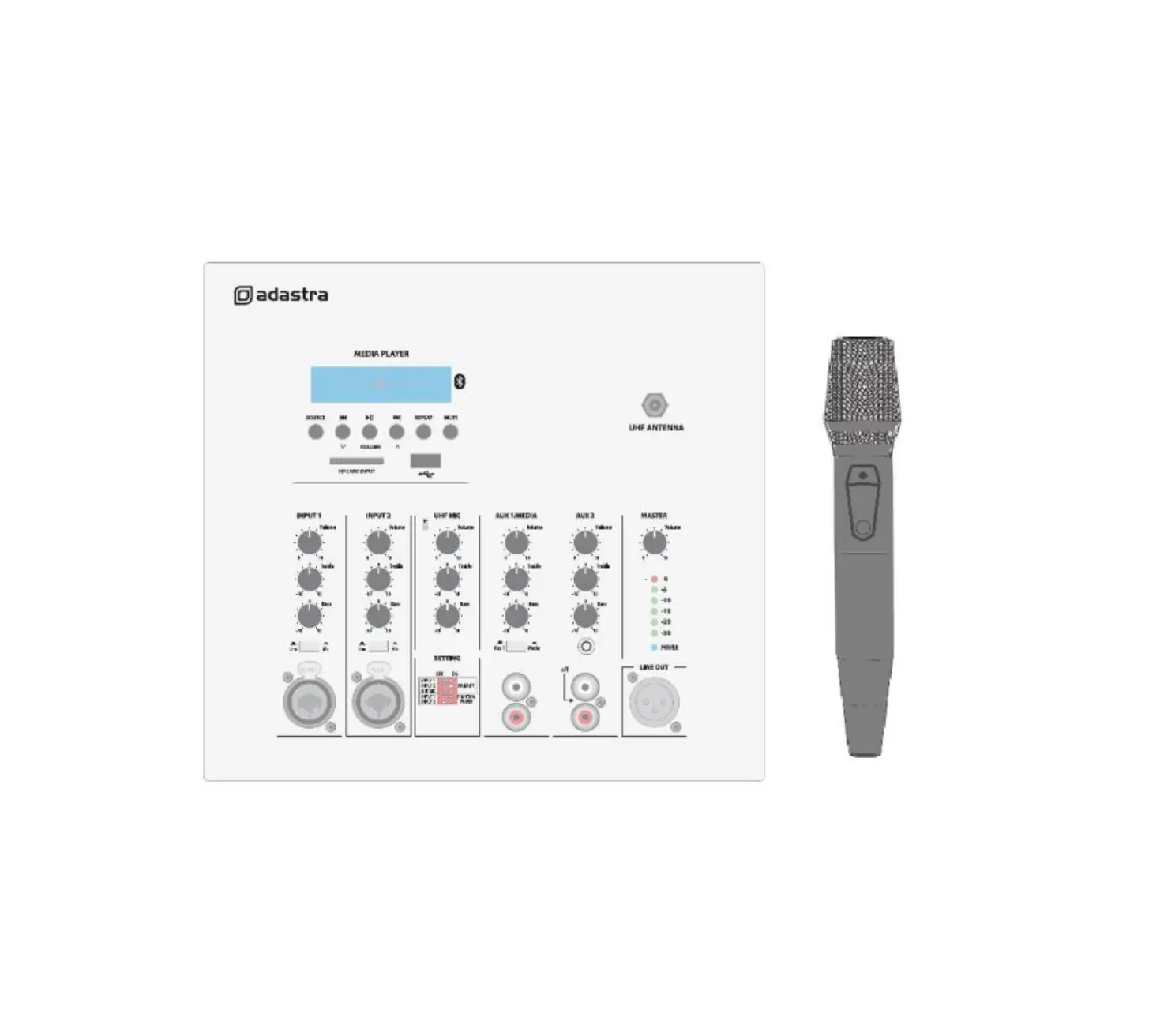 Adastra Sa240-953.150uk Secure Wall Amplifier With Uhf Microphone User Manual