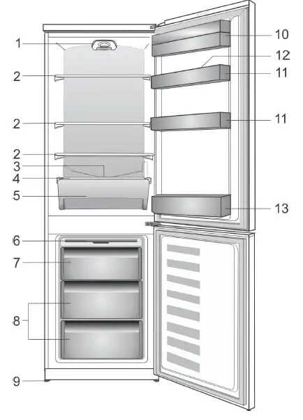beko-RCSA330K30SN-Type-I-Refrigerator-Freezer-FIG-1