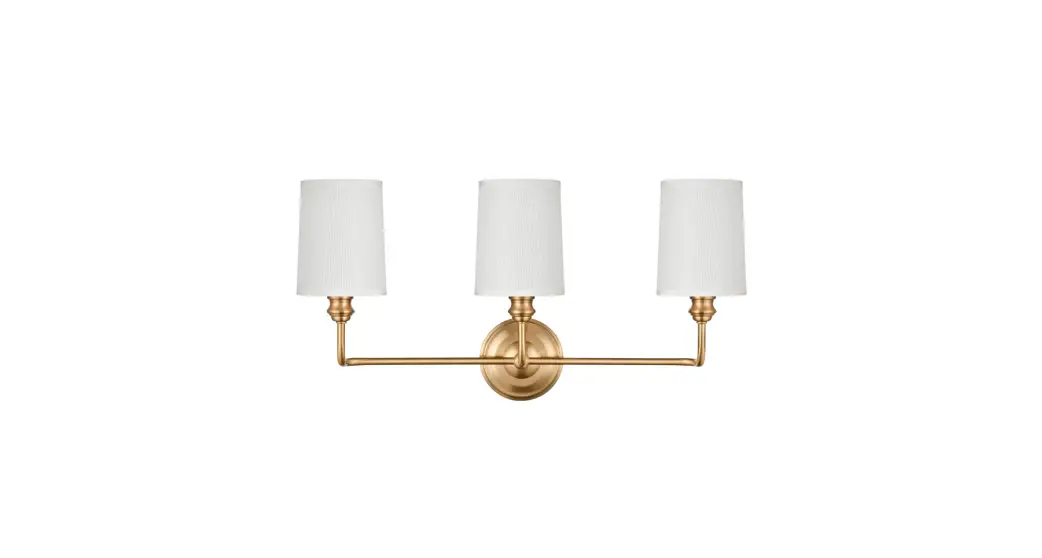 Park Harbor 479812 Poplin Brushed Gold 3 Light Vanity Light Instructions