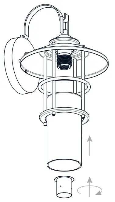 QUOIZEL LOM8411ABA Hardwired Outdoor Wall Lantern Sconce - Glass Shade