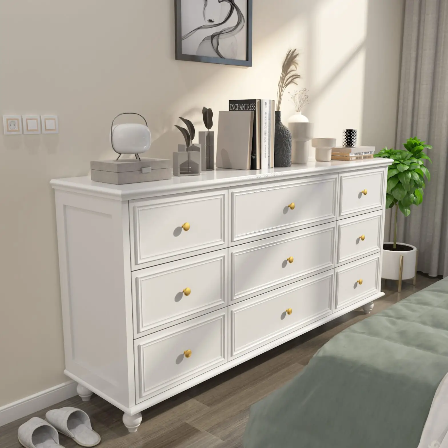 Fufu Gaga Ljy-kf390004-01 White 9-drawer Standard Dresser Instruction Manual