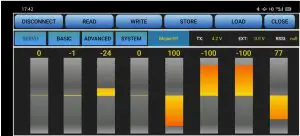 Parameters Setup Menu