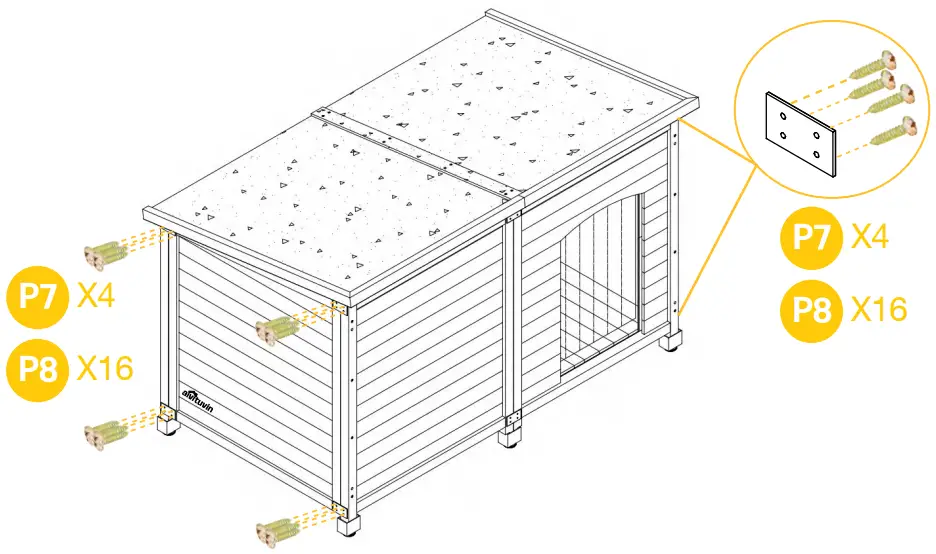 aivituvin SKY2609 47x47in Kids Large Wooden Sandbox for Backyard