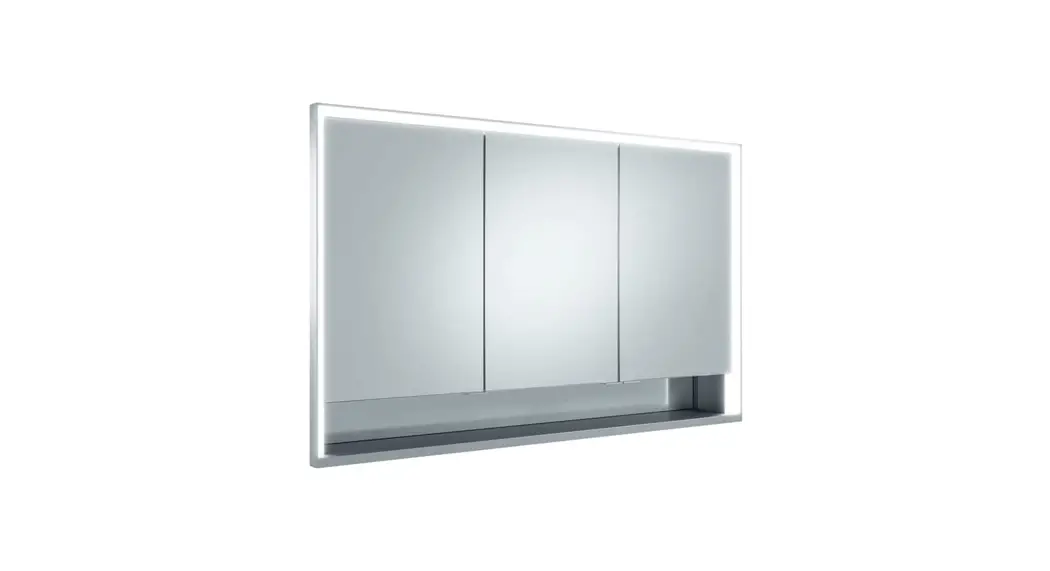 Keuco 10652249 Royal Lumos 100 X 16.5 X 73.5cm Silver 2 Doors Led Ip 24 Flush Mounted Mirror Cabinet User Manual