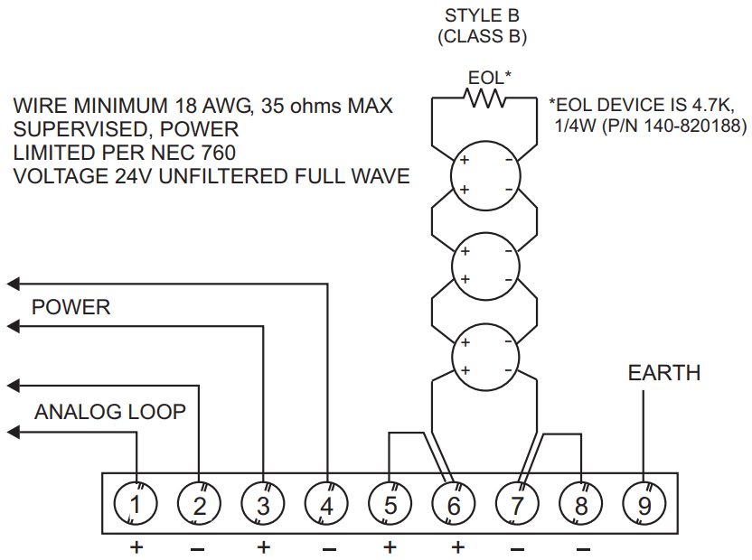 SIEMENS CZM 1B6 Remote Conventional Zone Module - Wiring Diagram