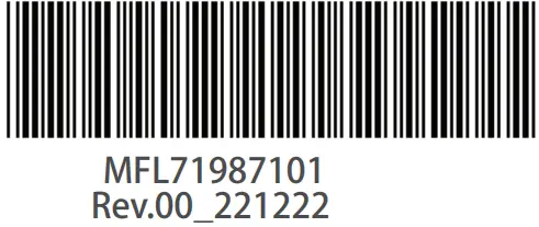 LG Air Conditioner - bar code