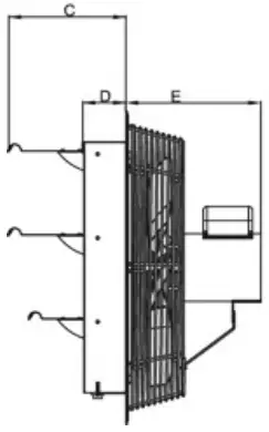 CANARM GSF Series Galvanized Shutter Fan C1