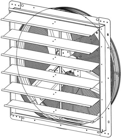 CANARM GSF Series Galvanized Shutter Fan