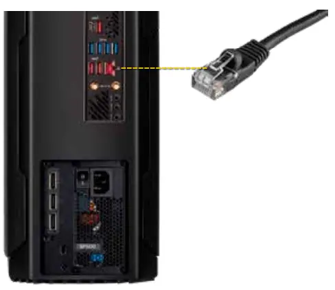 CORSAIR RRNCTF75ON ONE Compact RTX Gaming PC - CONNECTING NETWORK