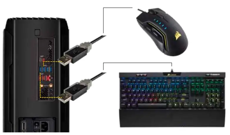CORSAIR RRNCTF75ON ONE Compact RTX Gaming PC - KEYBOARD AND MOUSE