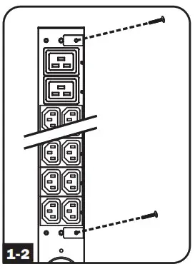 RIPP-- LITE PDU3MV6L2120 3- Mounting the PDU 2