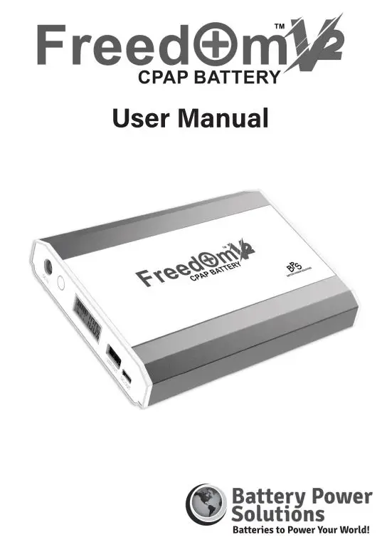 BPS FREEDOM V2 CPAP Battery User Manual
