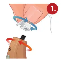 otofonix HELIX Hearing Amplifier-Remove sound tube