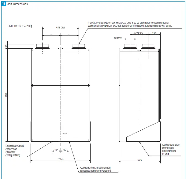 nuaire MRXBOXAB-ECO3B-1Z Mechanical Ventilation Units with Heat Recovery for Wall Mounting fig 9