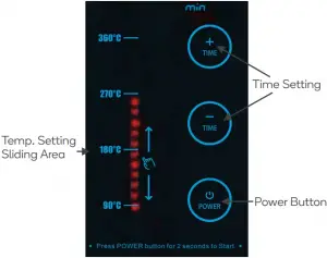 kogan Multipurpose Infrared Grill 1600w Control Panel