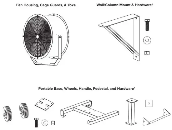 BIG ASS FANS Sweat Bee 30 Inch Heavy Duty Fan - Only