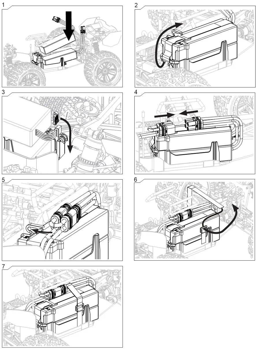 HORIZON HOBBY Kraton Extreme Bash - Battery Fitting