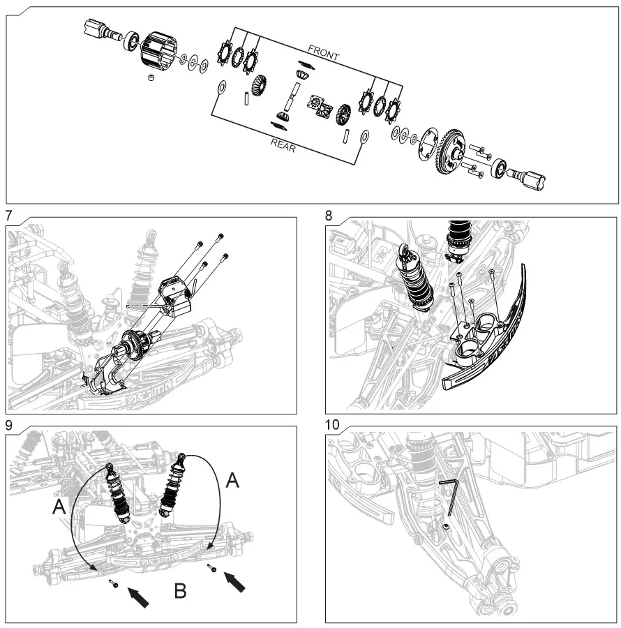 HORIZON HOBBY Kraton Extreme Bash - FR Differential Removal and Replacement 2