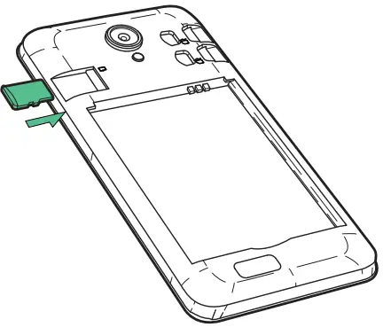 KRIP K5D Mobile Phone User Guide - Insert memory card