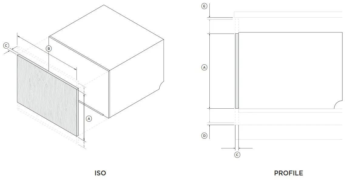 FISHER PAYKEL DD60STX6I1 Single Dishdrawer - CUSTOM PANEL DIMENSIONS