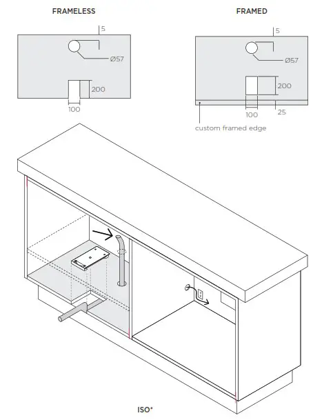 FISHER PAYKEL DD60STX6I1 Single Dishdrawer - EXTERNAL VENTING PREPARATION 1