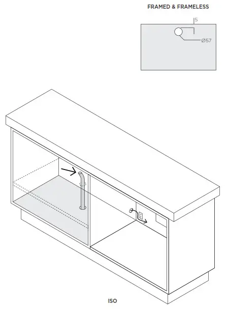FISHER PAYKEL DD60STX6I1 Single Dishdrawer - EXTERNAL VENTING PREPARATION 3